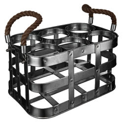 Croft 6 Bottle Caddy with Rope Handles